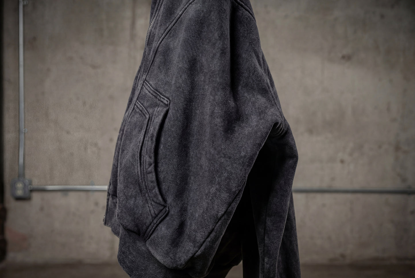 [PREORDER] Obsidian Acid Wash Balaclava Hoodie